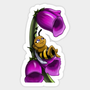 Bee and Flower Sticker